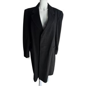 Vintage DALAD London Pure Cashmere Trench Coat Ireland Black